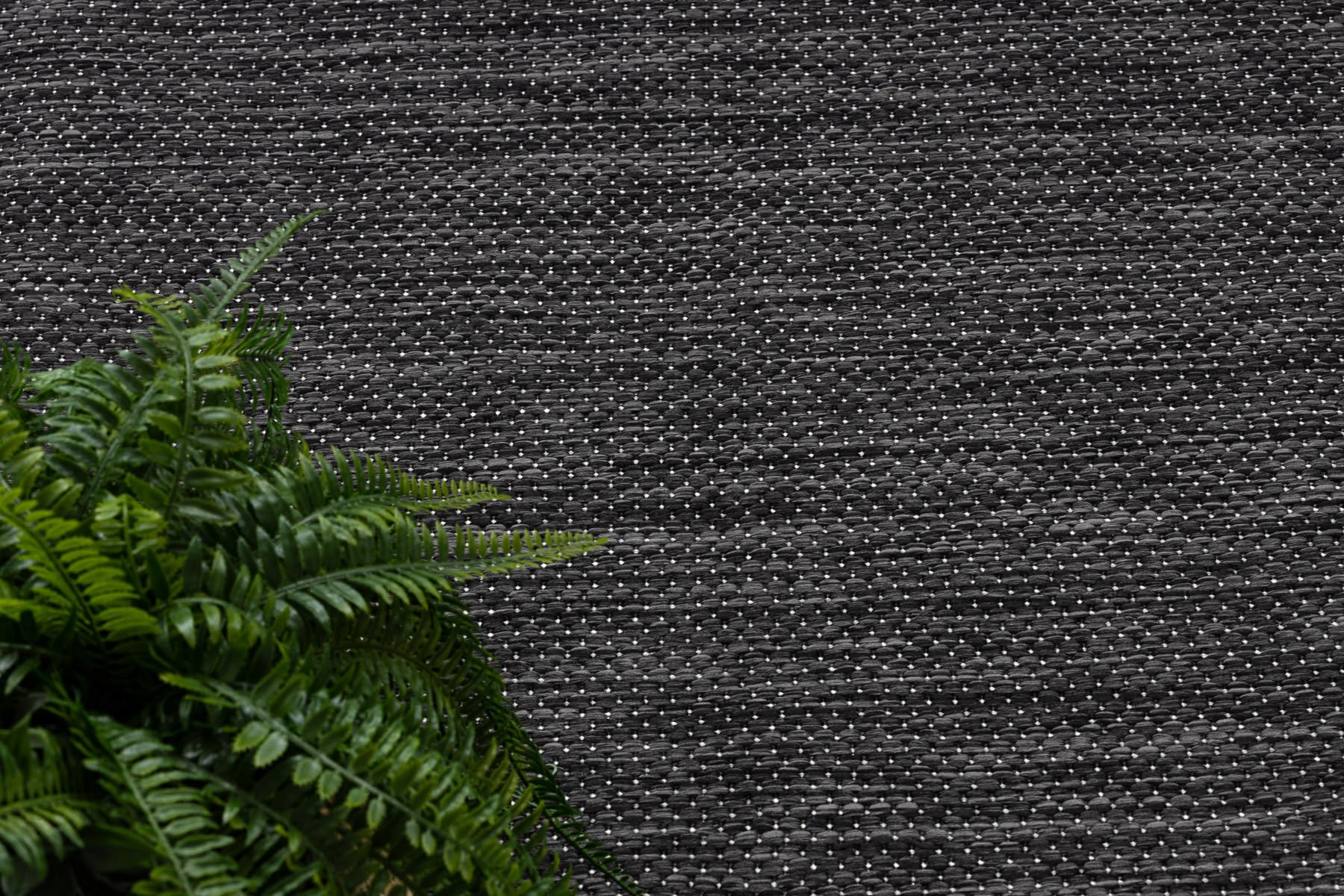 Dywan, chodnik SISAL SION A5165A melanż, płaski, tkany czarny, 60 x 300 cm