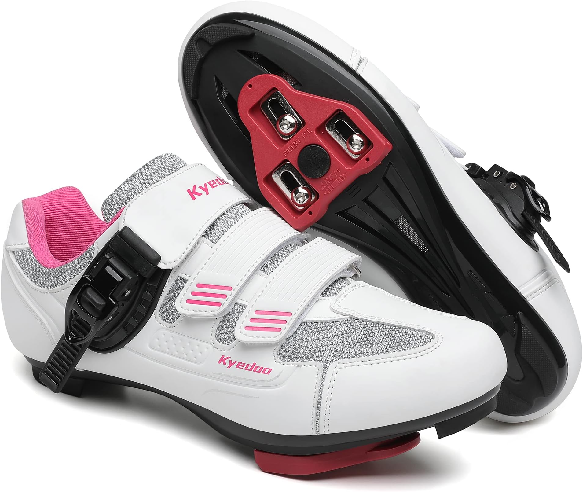 KyedooWomens Cycling Shoes Compatible with Peloton Bike Clip in Ladies Indoor Cycling Road Bike Bicycle Riding Biking Shoes, Pre-Installed Delta Cleats