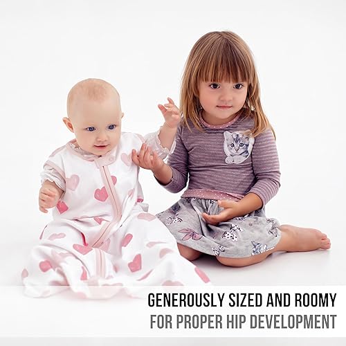 Miniatura 6 de Manta para bebé, para llevar puesta, bolsa de dormir de algodón orgánico, saco de dormir con cremallera de 2 vías