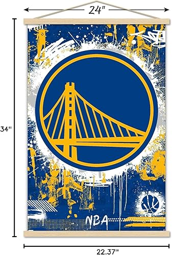 Miniatura 25 de Trends International NBA Golden State Warriors - Póster de pared con logotipo Maximalist 23, 22.37 x 34.00 pulgadas, paquete de impresión y colgador