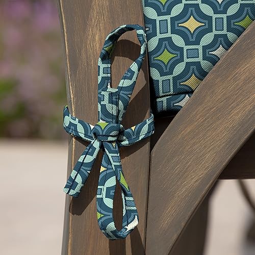 Miniatura 7 de Arden Selections Juego de cojines para silla de comedor al aire libre, 21 x 21 pulgadas, azulejo Alana