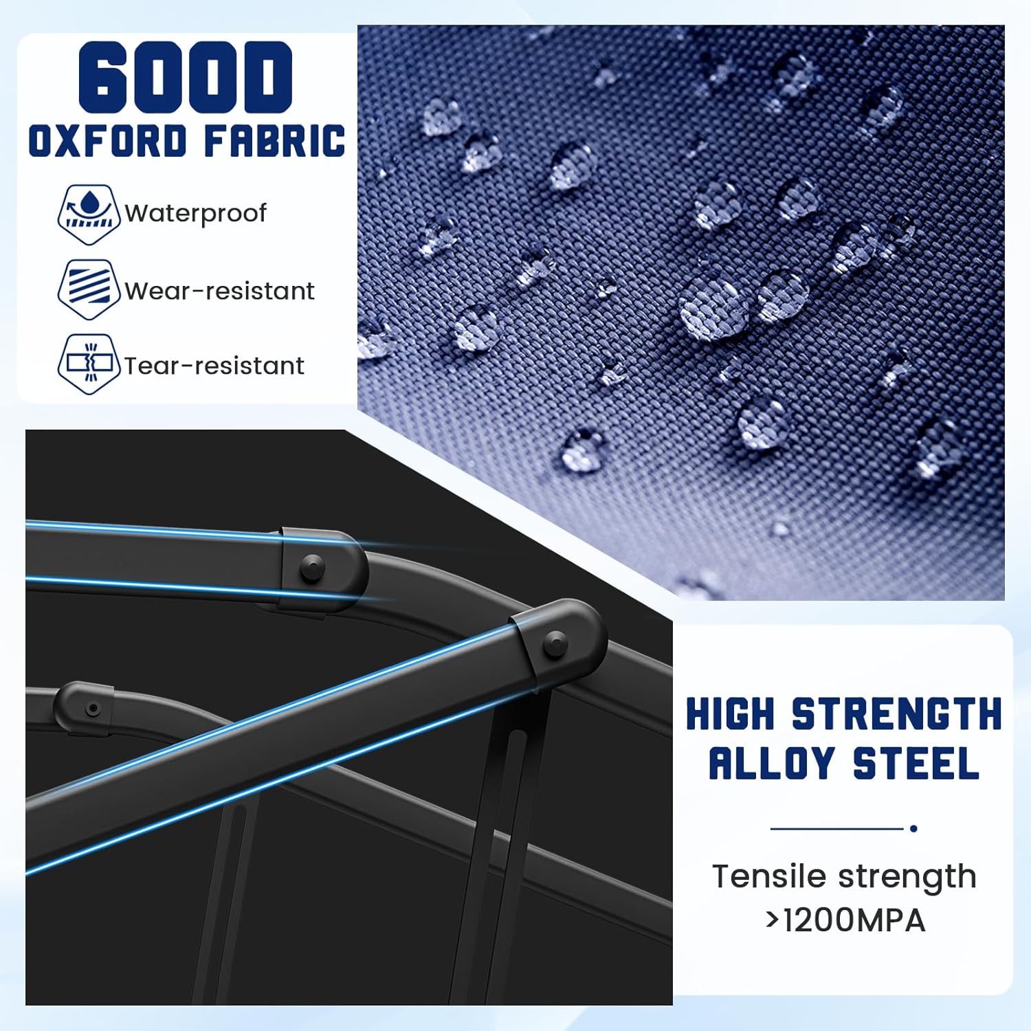 LEVELEVE Heavy Duty Folding Wagon - 2-in-1 Collapsible Cart, 650lb Capacity, All-Terrain Wheels w/Brakes & Side Pockets (Blue)