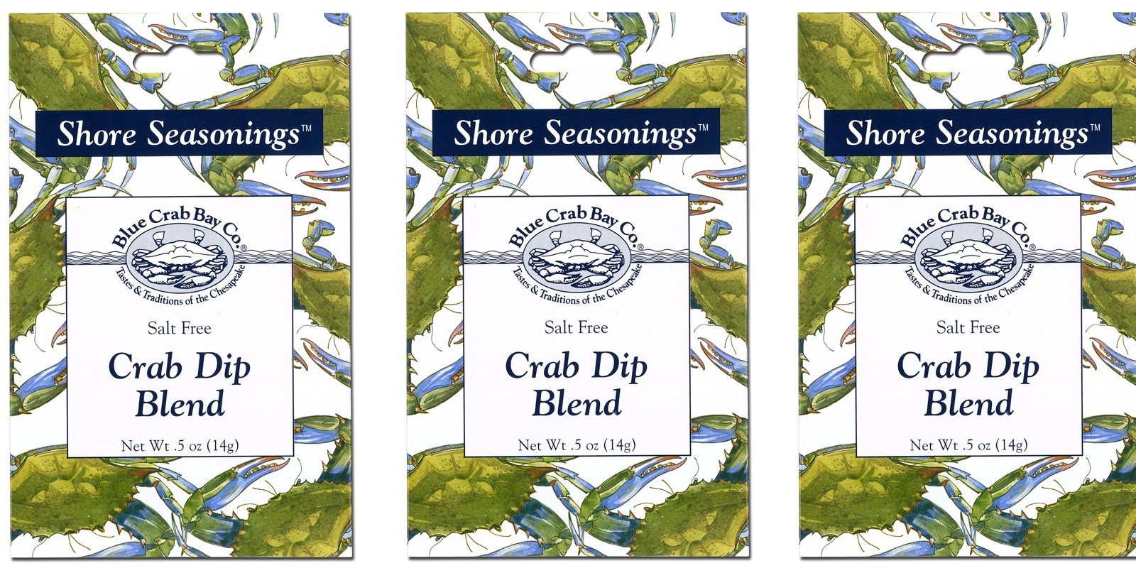 Blue Crab Bay Co. Seafood Dip Blend .5 Oz (Pack of 3) (Crab)