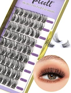 Lash Clusters Extensions Faux Mink False Eyelashes 12-16mm Wispy 63 Pcs Eyelash Clusters DD Curl Russian Strip DIY Individual Lashes Natural Look at Home Lash Extensions