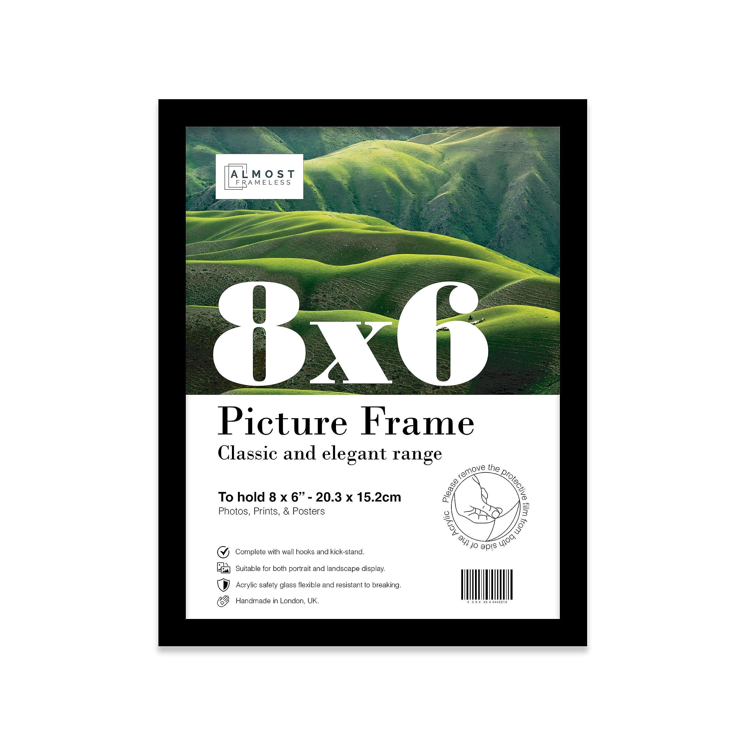 8X6 Black Picture Frame (15.2 X 20.3Cm) PosterPhotoArtworkGallery Wall Or Print from B&Q