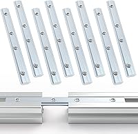 Vista 10 de 20 piezas de soporte L, perfil de aluminio estándar europeo Serie 2020 Ranura T 0.236 in Junta de soporte interior con tornillos, conector