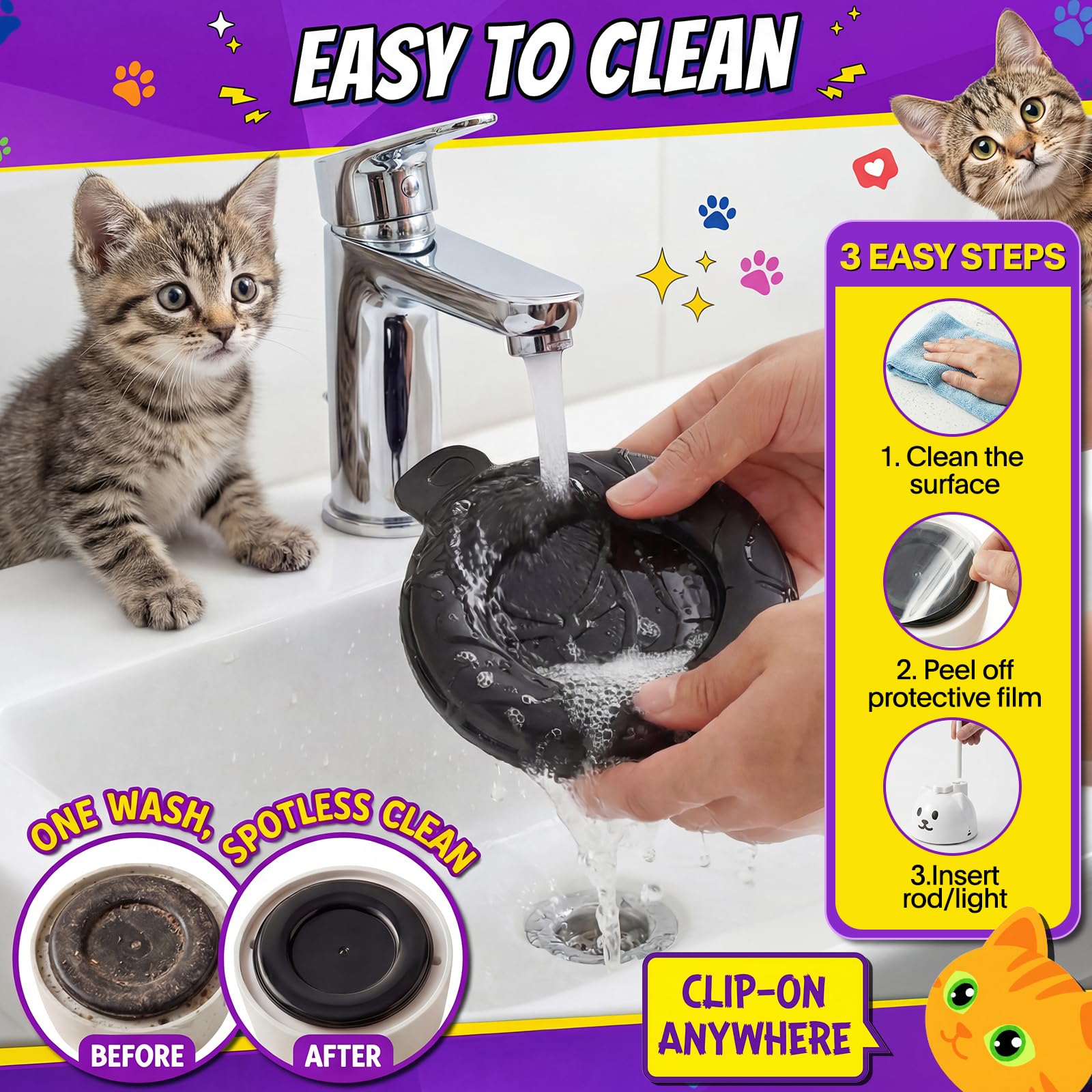 Juguetes interactivos para gatos de interior: varita de plumas de pájaro volador de giro automático de 360° mejorada con varilla protegida de silicona, fuerte ventosa de 8 cm, recargable por USB para
