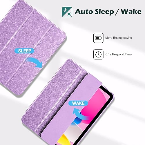 Vista 45 de ProCase Funda para iPad (A16) de 11ª generación de 11 pulgadas 2025/10ª generación de 10.9 pulgadas 2022 con soporte para lápices, funda híbrida Azul