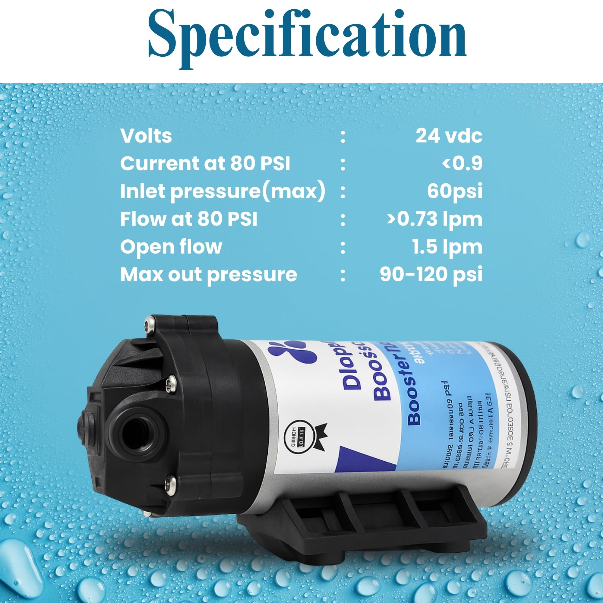 AMPEREUS RO Booster Pump - High Water Pressure -4