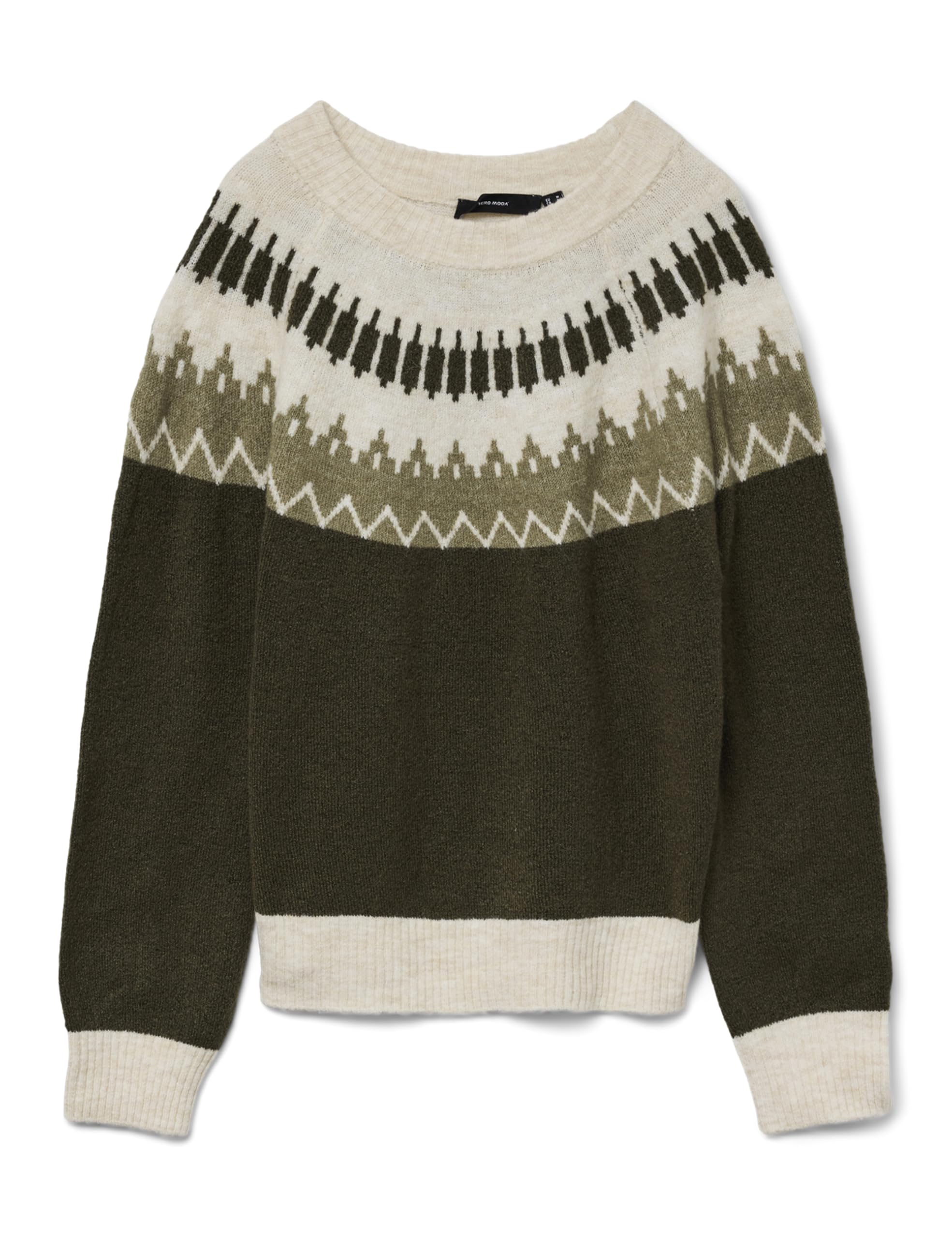 VERO MODA Vmsimone LS Nordic Jumper Ga Rep Boo, Grape Leaf, L