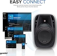 Vista 8 de Gemini ES-210MXBLU con bluetooth, sistema PA portable con mezclador de alimentación desmontable.