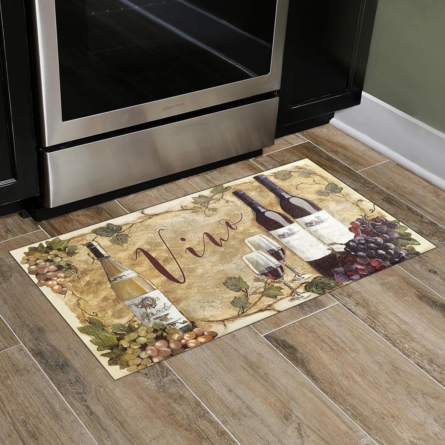 Kitchen Rugs and Mats Non Skid Washable Kitchen Mats for Floor Kitchen Rugs Waterproof Rubber Kitchen Carpets Absorbent Runner Rugs Non Slip for Laundry Room Home Office 36x48in