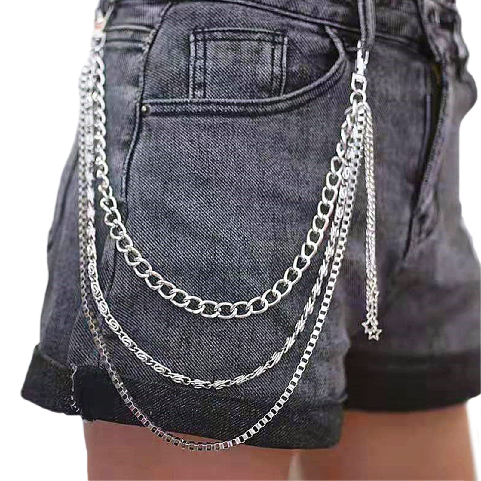 Pants Chain Multi Layer Wallet Chain Charm Jeans Chains Pocket Punk Chain Hip Hop Rock Chains For Women Girls Jeans Chains For Teen Girl Unisex Jeans Chain Gothic Jeans Chains Wallet Chain