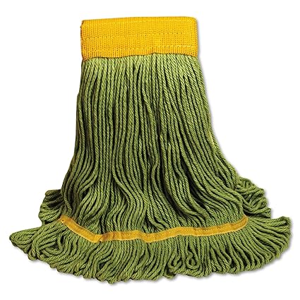 UNISAN EcoMop Looped-End Mop Head, Recycled Fibers, Extra Large Size, Green (1200XL)