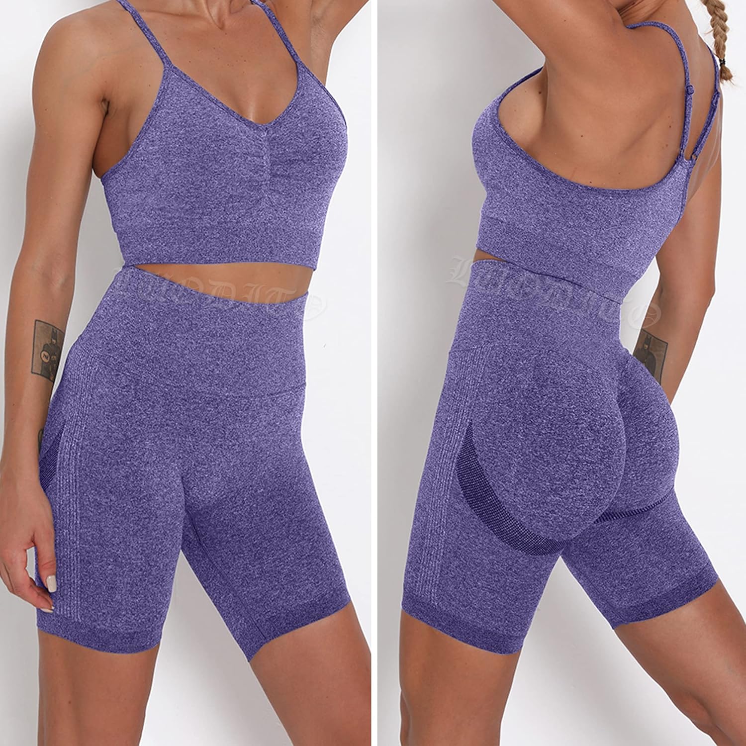 Scrunch Butt Lifting Shorts for Women Workout Gym Smile Contour Seamless Leggings High Waist Ruched Booty Yoga Shorts - Image 6