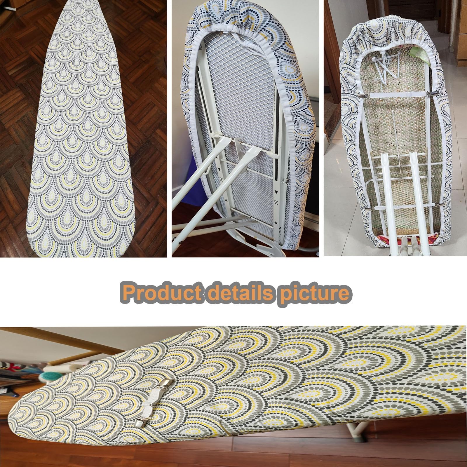Funda tabla planchar Disponible en varios tamaños，funda tabla de planchar Material de algodón natural，Fácil de instalar y resistente al planchado，Apto para planchas de vapor. ( Size : L122*W38cm )