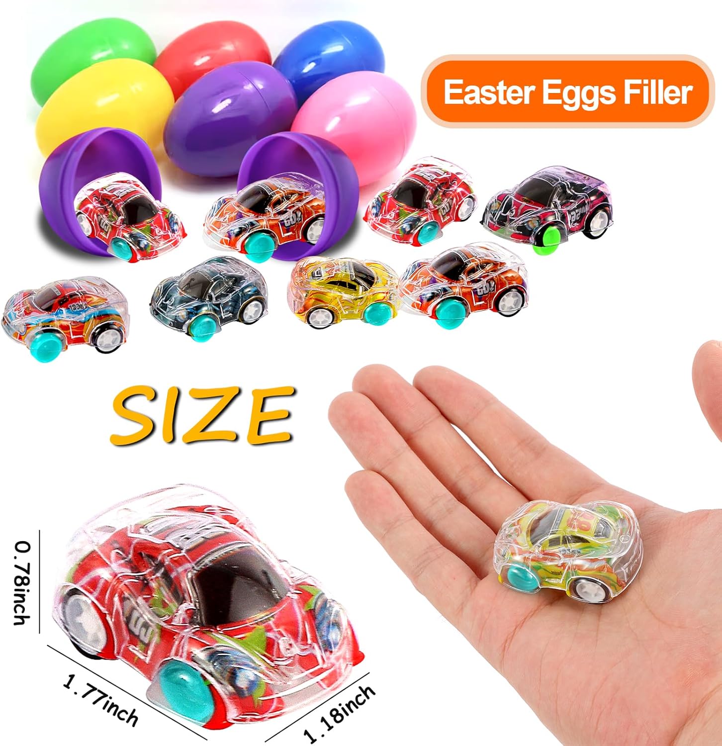 50 Pcs Mini Pull Back Cars, Mini Toy Cars Pull Back Race Cars for Kids Toddlers, Treasure Box Toys for Classroom Prizes, Pinata Stuffers, Easter Basket Gifts Goodie Bags Stuffers for Kids