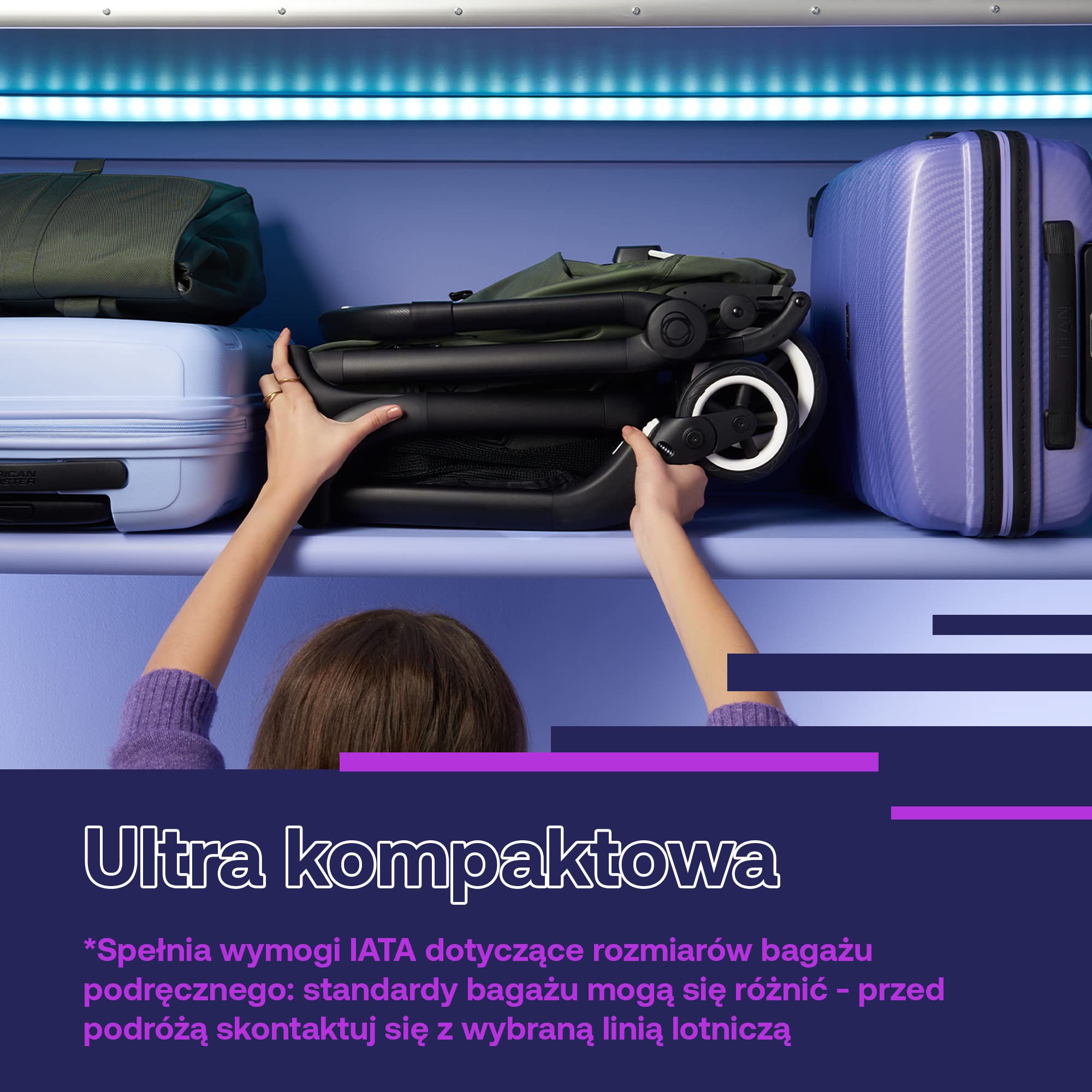 Bugaboo Butterfly Ultra Kompaktowy Dziecięcy Wózek Podróżny, Lekki, Mały i Poręczny, 1-Sekundowe Składanie Jedną ręką, Ergonomiczny, Pojemny, Łatwe Manewrowanie Jedną ręką, Stormy Blue