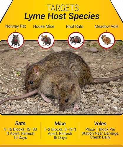 Miniatura 4 de Kaput Bloques de cebo de roedores y garrapatas - Mata roedores y sus garrapatas que pueden transmitir la enfermedad de Lyme (18 libras)