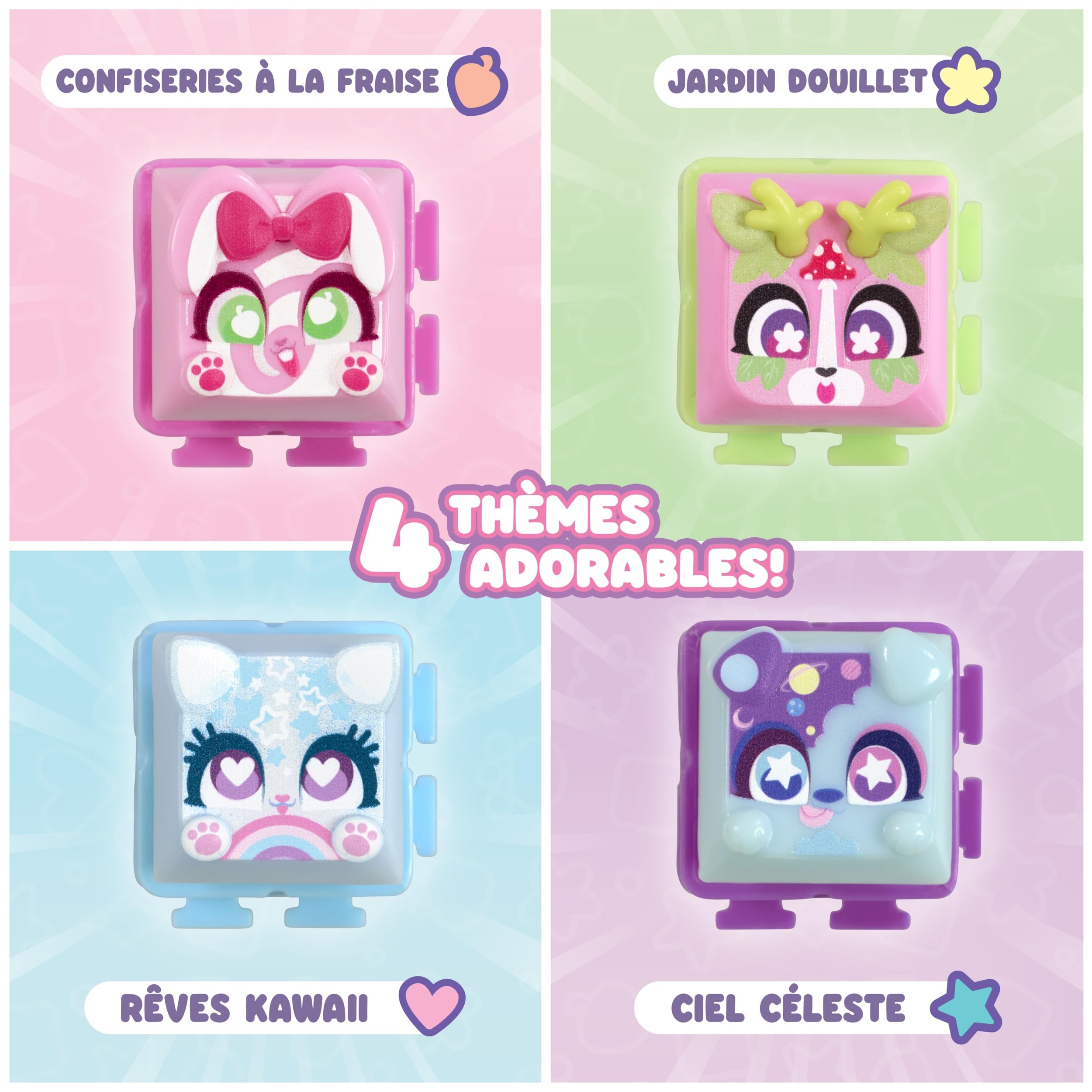 Goliath - CLICKEEZ Keyboard MegaPack - 1 Clavier + 15 Touches Keycaps Cliquables Kawaii + 1 Porte Clés - Keycaps à Clipser - 70 Personnages à Collectionner - Jouet Fidget ASMR - Idée Cadeau dès 6 Ans