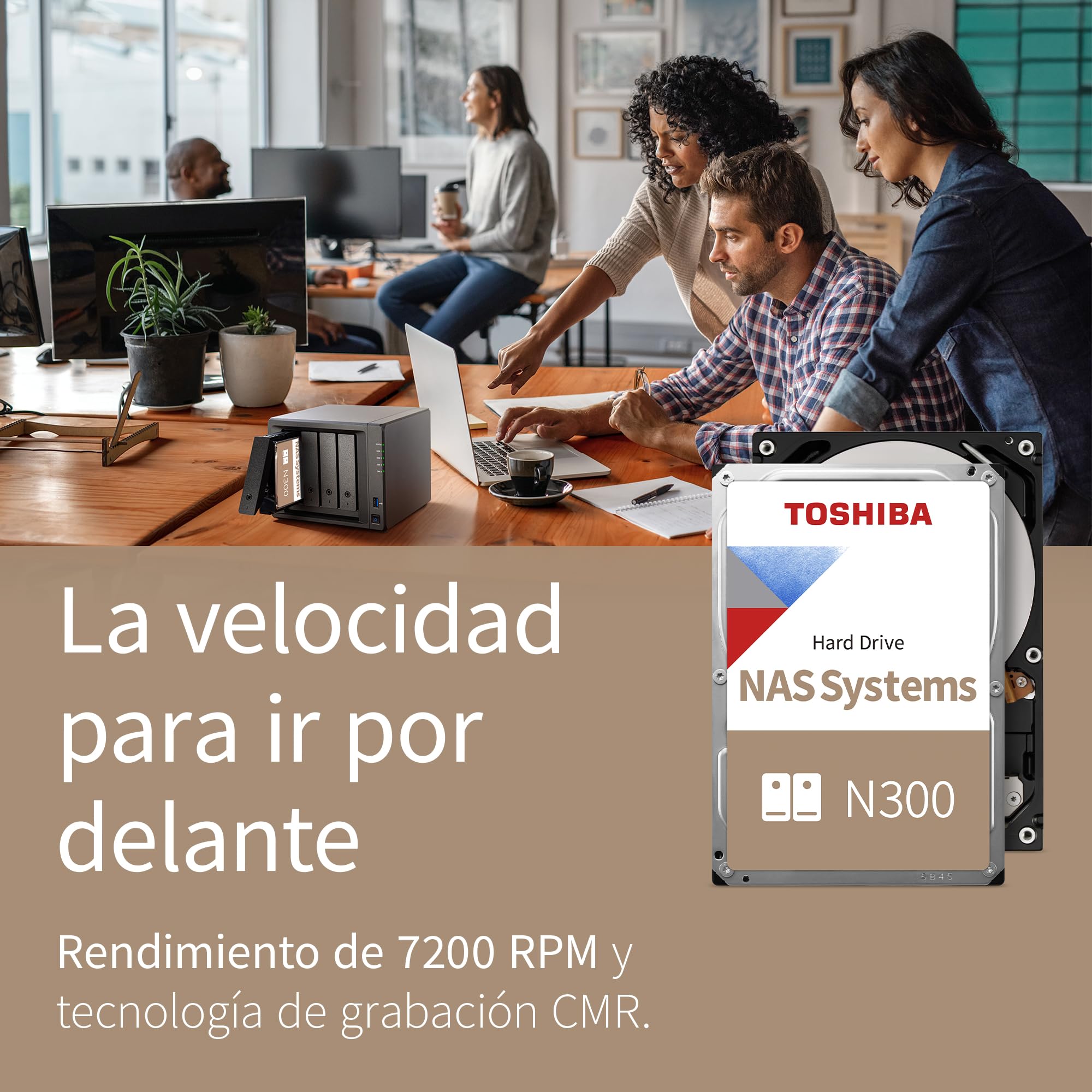 Toshiba 4TB N300 Internal Hard Drive – NAS 3.5 Inch SATA HDD Supports Up to 8 Drive Bays Designed for 24/7 NAS Systems, New Generation (HDWG480UZSVA)