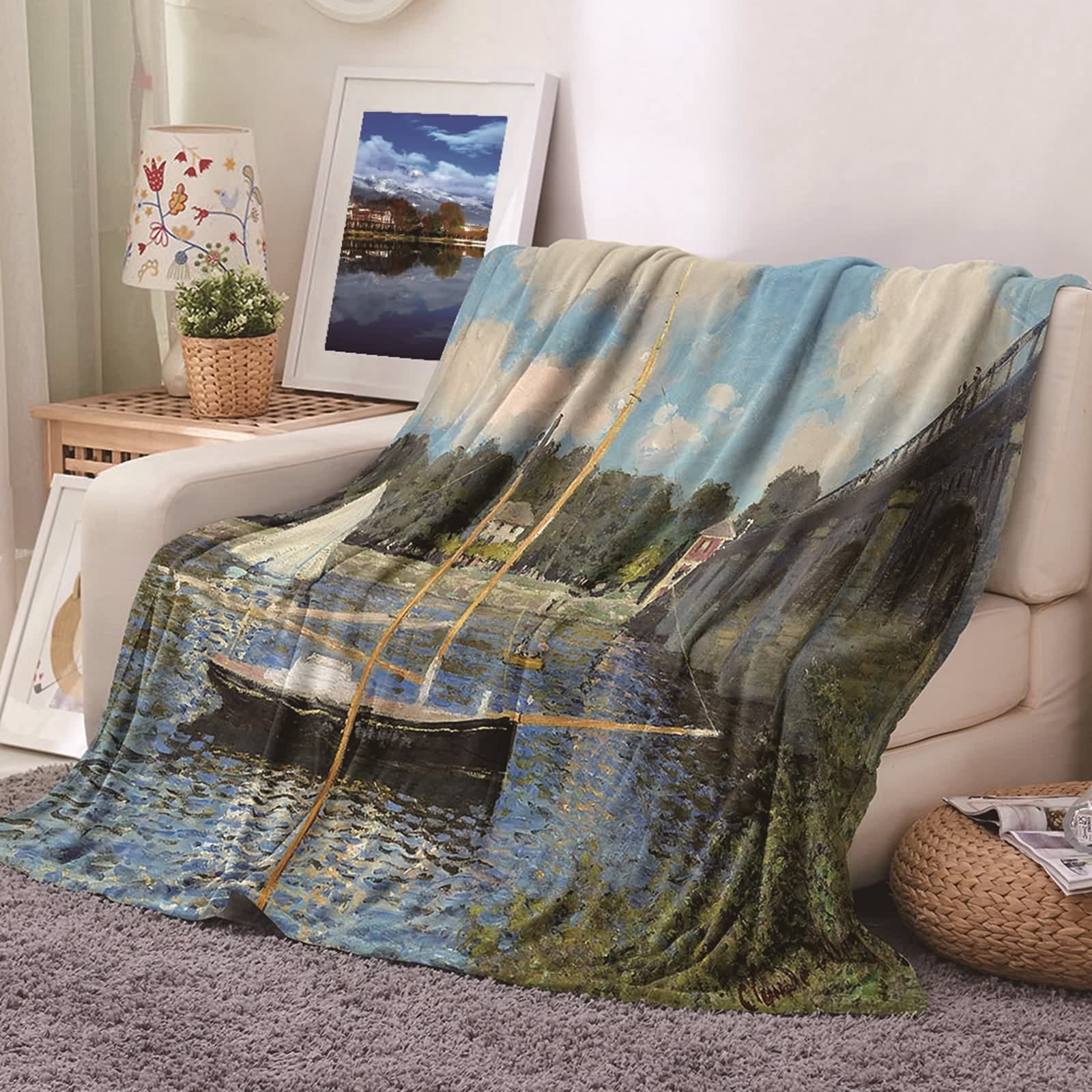 Plaid chaude et douce 80x120cm couverture flanelle lit canapé