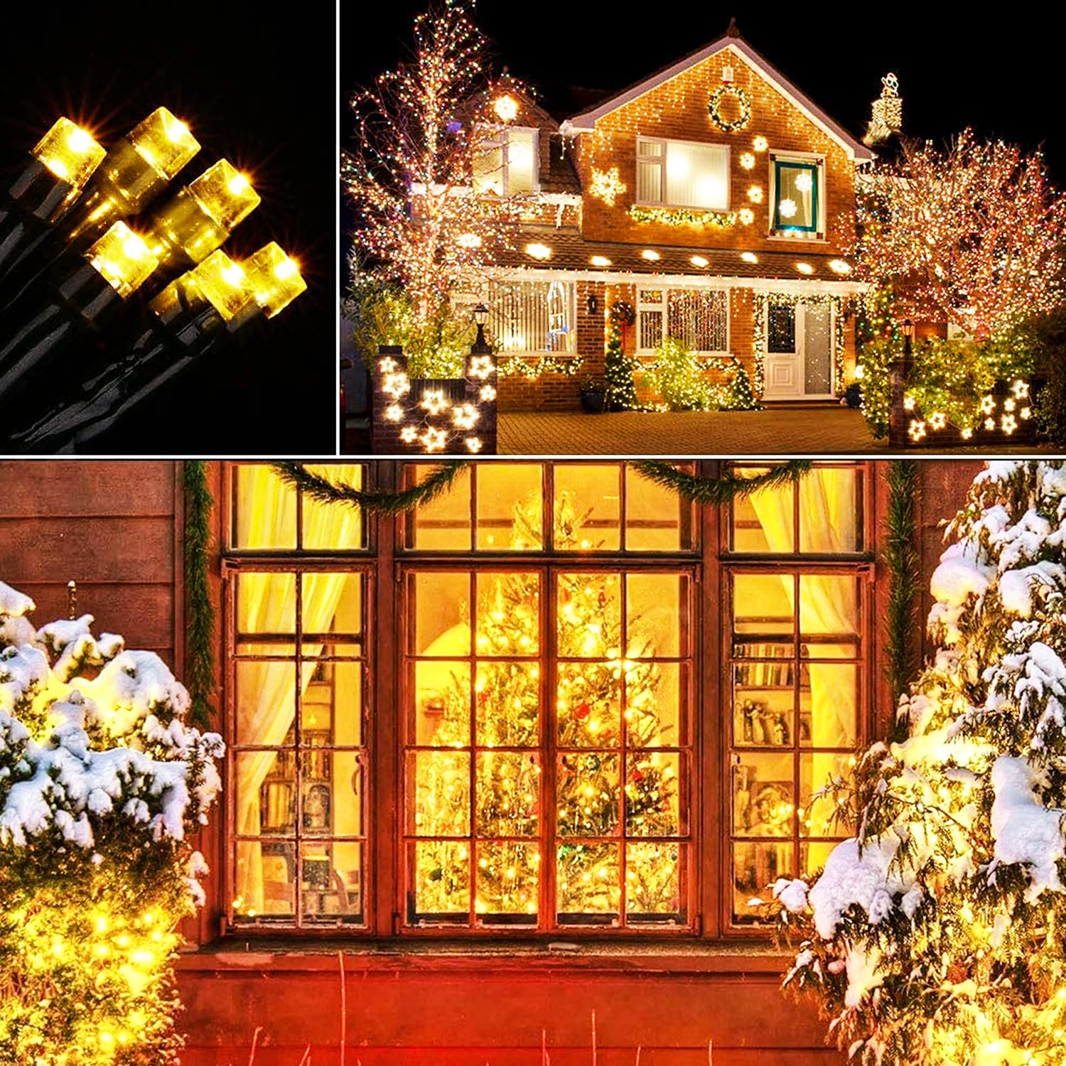 Luci Di Natale A LED 30 Metri 300 Led, 8 Modalità, IP44, Timer E Memoria, Bassa Tensione 31V, Per Interno/esterno, Colorate - 5