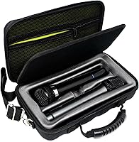 Vista 1 de LOUDmouth Funda de micrófono inalámbrico dual Caja de almacenamiento de EVA de viaje dura para dos micrófonos inalámbricos Estuche de transporte