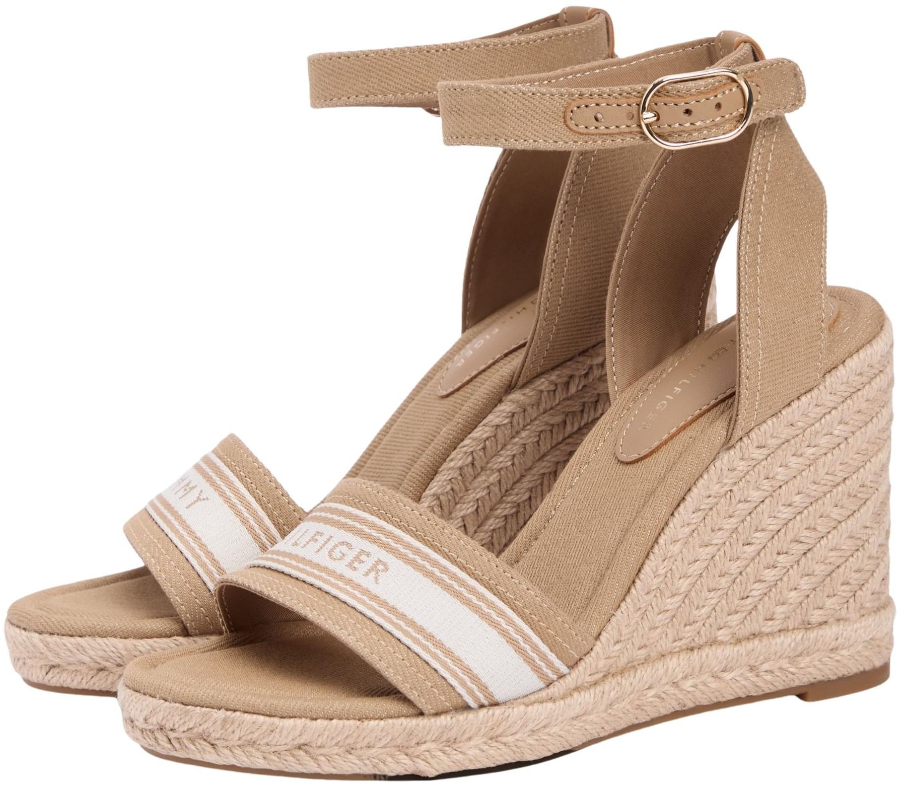 Tommy Hilfiger High Wedge Espad Webbing Fw0fw09342, Alpargatas de cuña Mujer