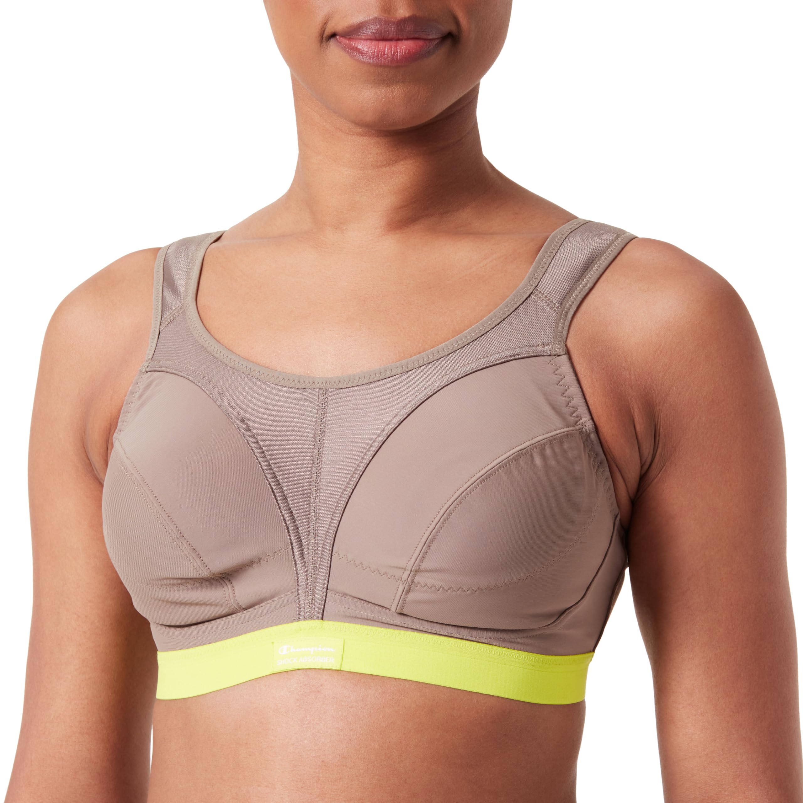 Champion Women's Shock Absorber Sn109 Active D+ Classic Sports Bra, Brown, 32D