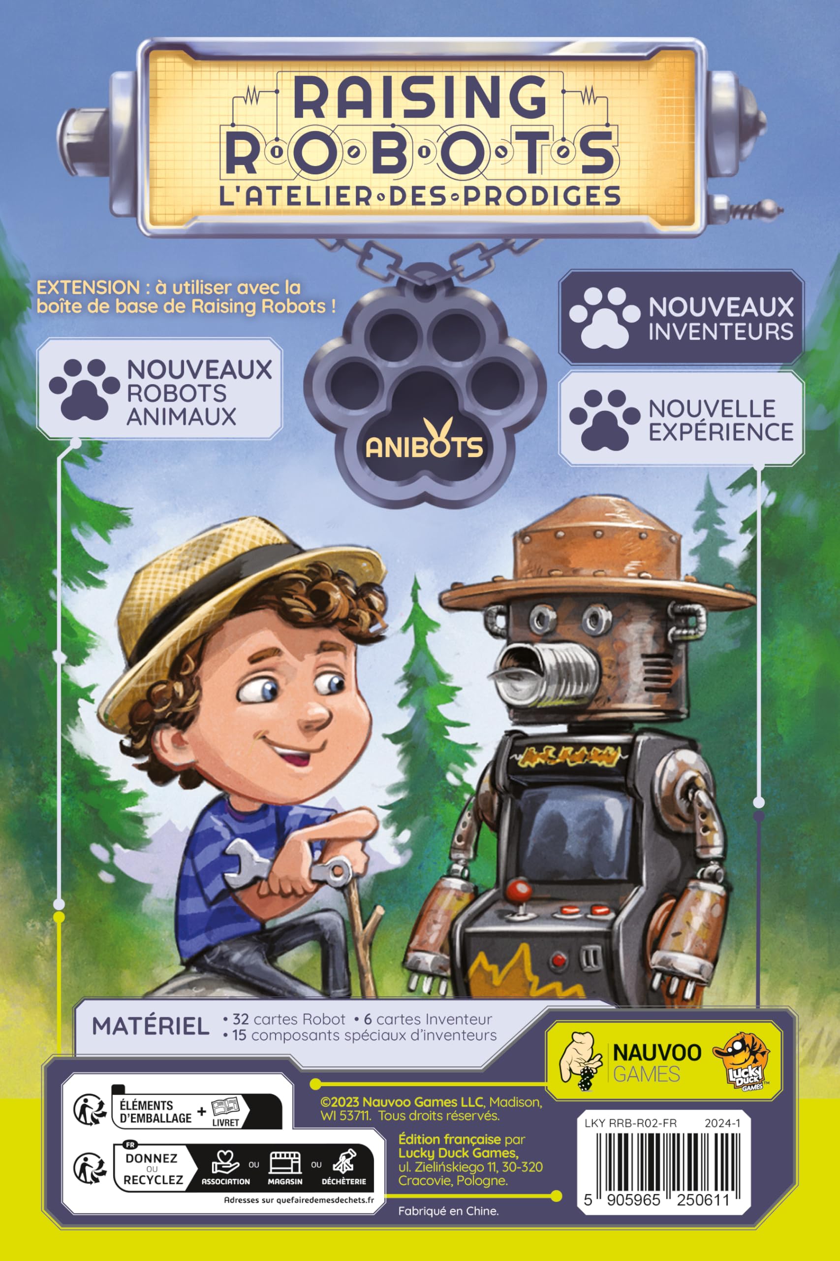 LUCKY DUCK GAMES - Raising Robots - Pets Expansion - French Version - 934605