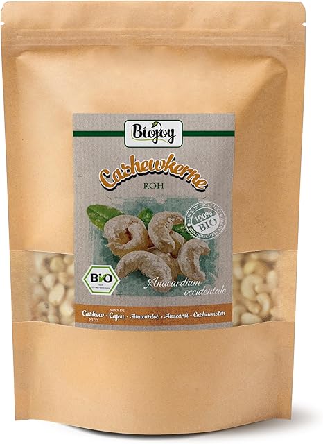 Biojoy BIO-Orzechy nerkowca, surowe i nieprzetworzone, Anacardium occidentale (1 kg)