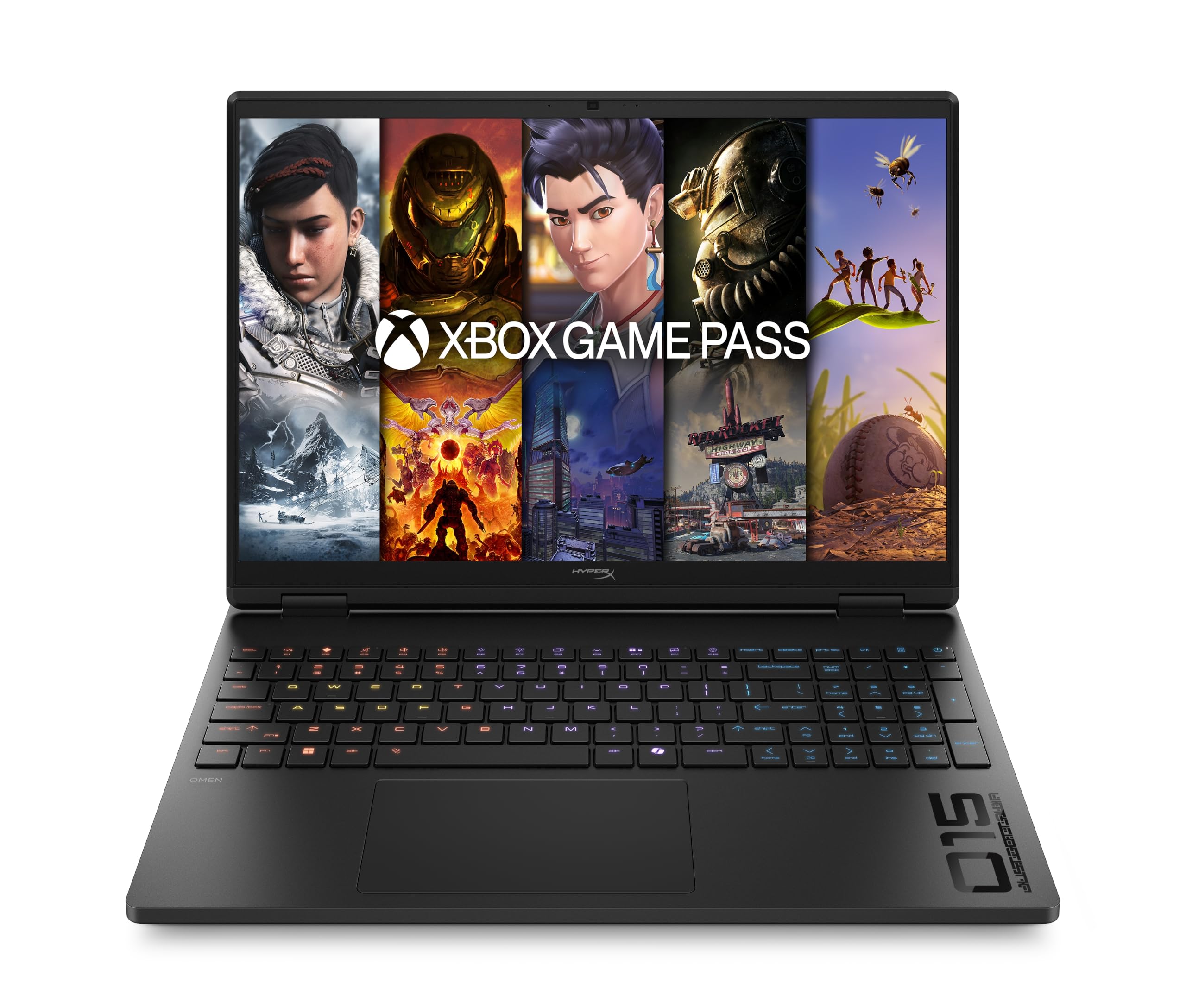 HP HyperX Omen 15-ga0701sf Ordinateur Portable Gaming 15.3" 2K IPS, PC Portable Gamer (Core 5-210H, RAM 16 Go, SSD 512 Go, RTX 5050 8GB VRAM, Windows 11), Laptop Noir, AZERTY