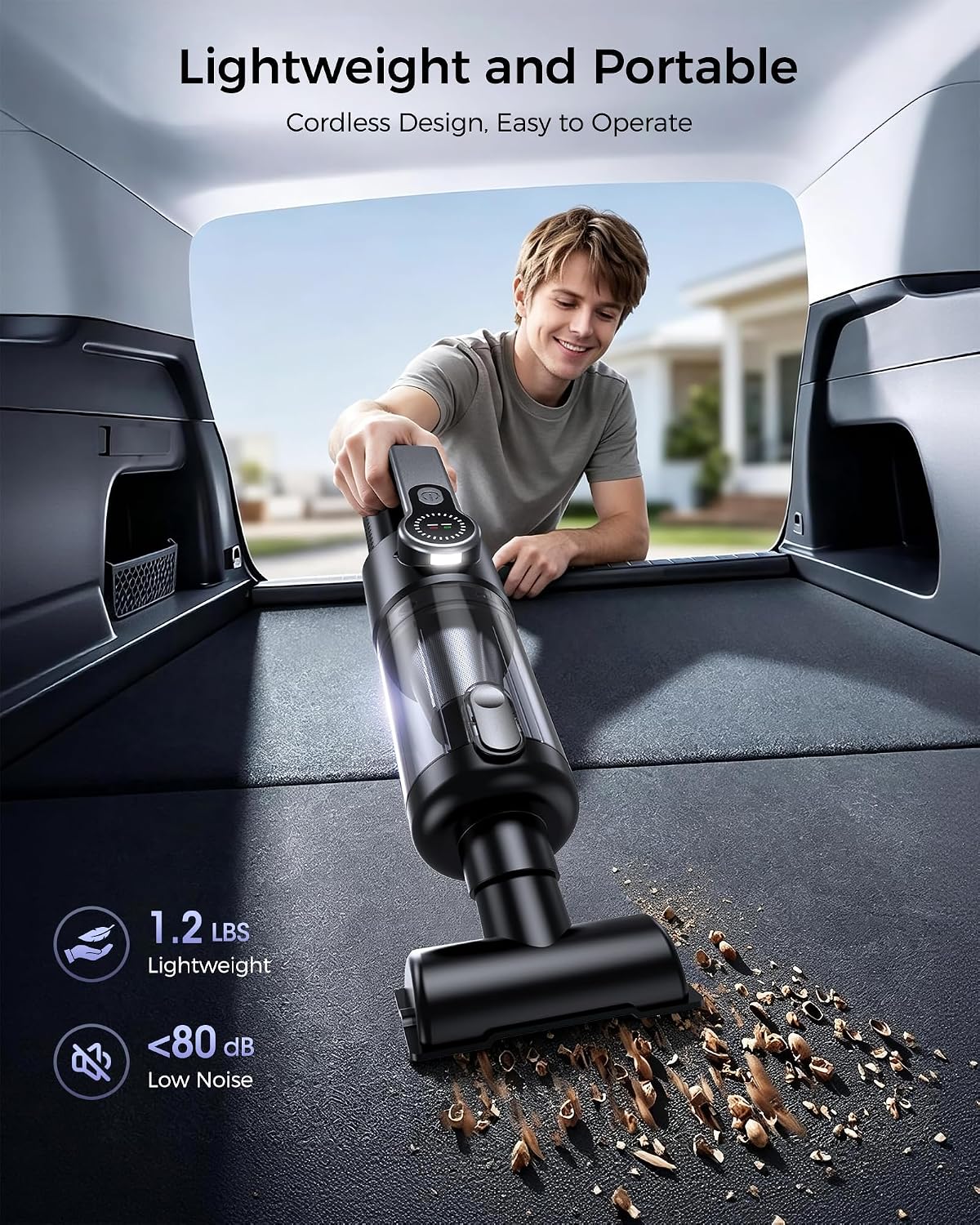 Cordless Handheld Vacuum Cleaner, 2-in-1 Vacuum & Blower, 36000Pa Suction Brushless Motor, photo 7