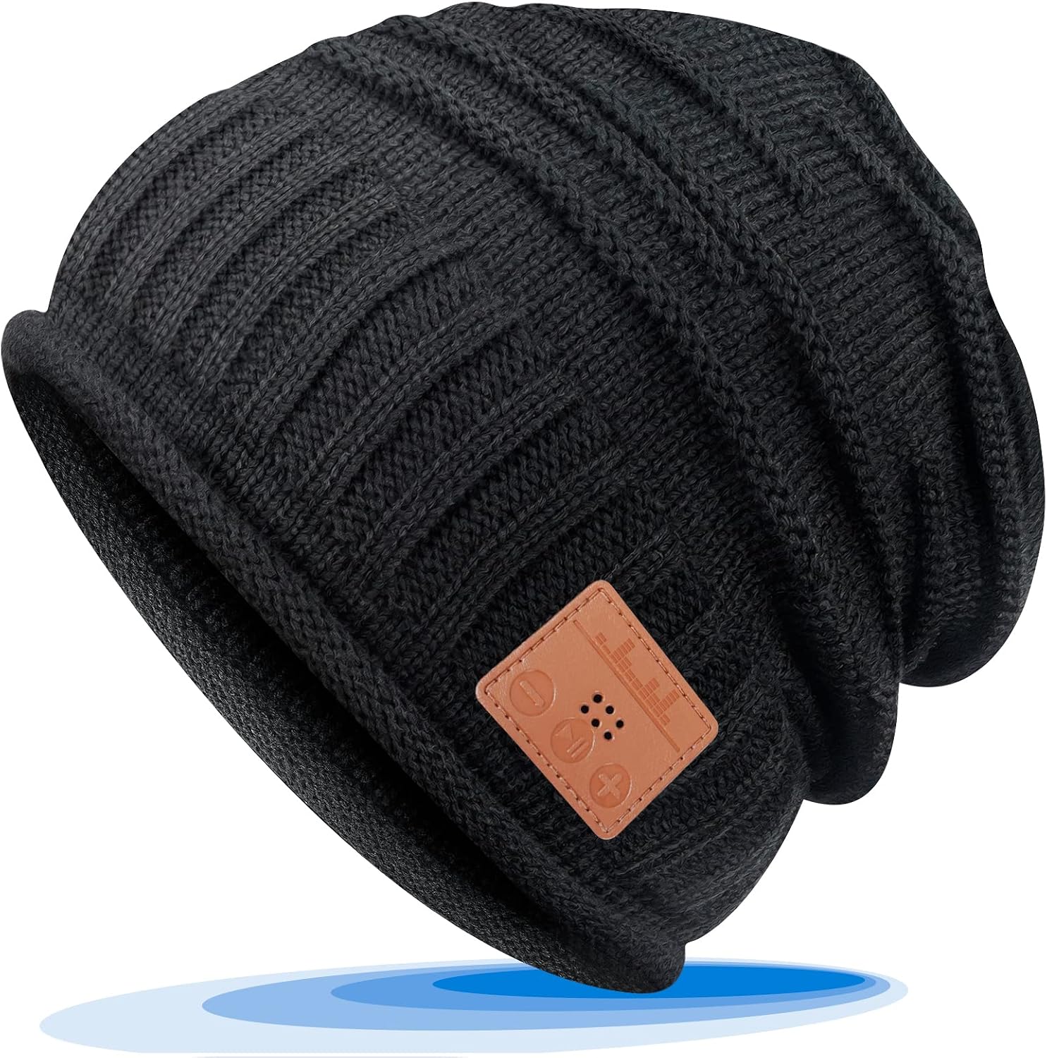 Bluetooth Beanie Gifts for Men Women - Cool Christmas Stocking Stuffers Birthday Gifts Ideas for Teen Boys Girls Husband Wife Dad Mom Winter Music Knit Hat with Bluetooth 5.0 Headphones Outdoor Black