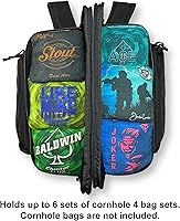 Vista 6 de ACE PRO Cornhole Backpack with ACE Patch - Holds Up to Six Cornhole Bag Sets (Up to 24 Bags)