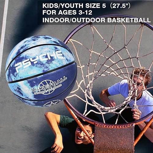 Miniatura 3 de Wisdom Leaves Baloncesto para niños y jóvenes, tamaño 45 (25.527.5 pulgadas), baloncesto de goma de alta calidad para niños y niñas, juegos de