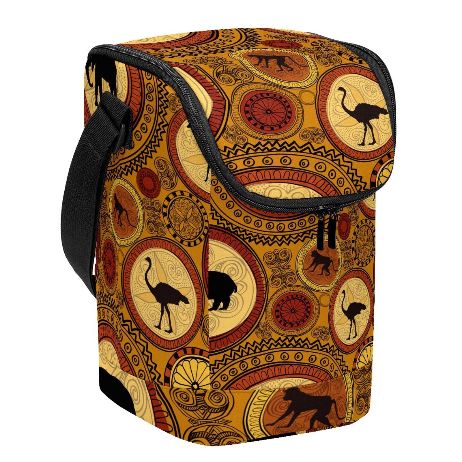 Bolsa de almuerzo con cremallera y diseño de elefante africano para oficina