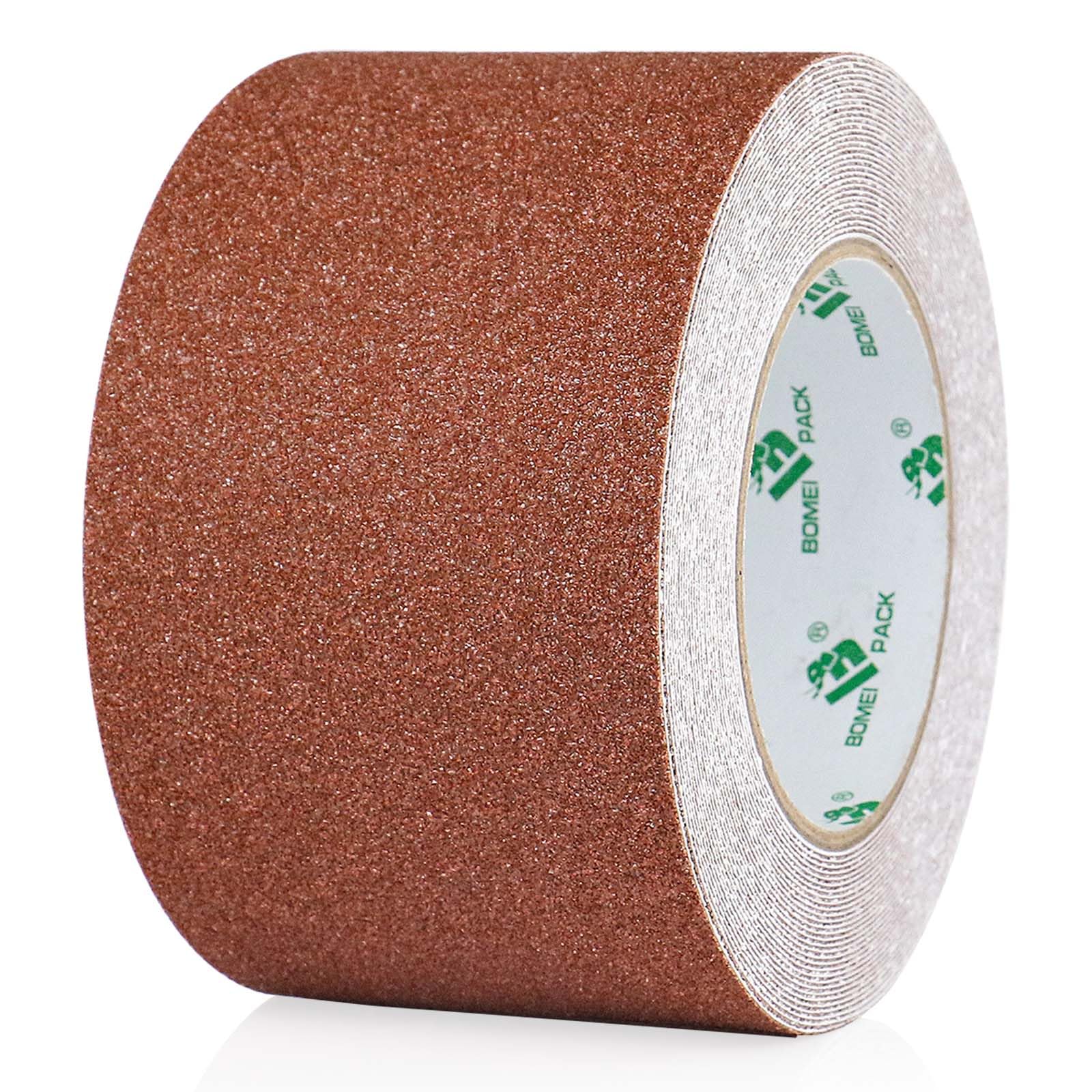 BOMEI PACK 1 Roll Brown Anti Slip Tape 75mm x 10m Coloured Grip Safety Stair Treads 3 inch High Traction Strong Self Adhesive Non-slip Warning Tape
