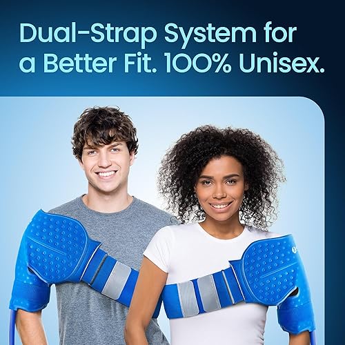 Miniatura 6 de Sistema de terapia de frío con almohadilla grande para el hombro - para cuidado poscirugía, desgarros del manguito rotador, hinchazón, esguinces,