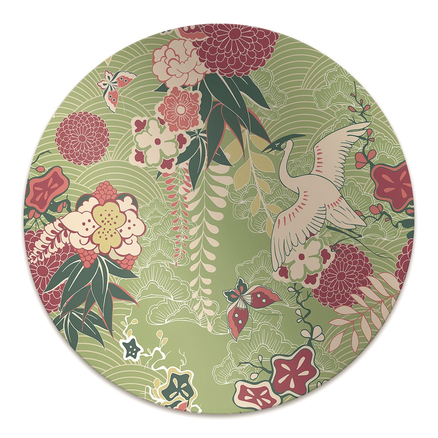Tapis pour protection ø100 cm en PVC motif faune et flore pour le bureau