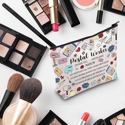 Miniatura 5 de G2TUP Portero de correo Regalo de agradecimiento Definición de trabajador postal Bolsa de maquillaje Trabajador postal Bolsa de cosméticos Correo