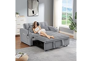 JEEOEHY Convertible Sofa Bed with Charger