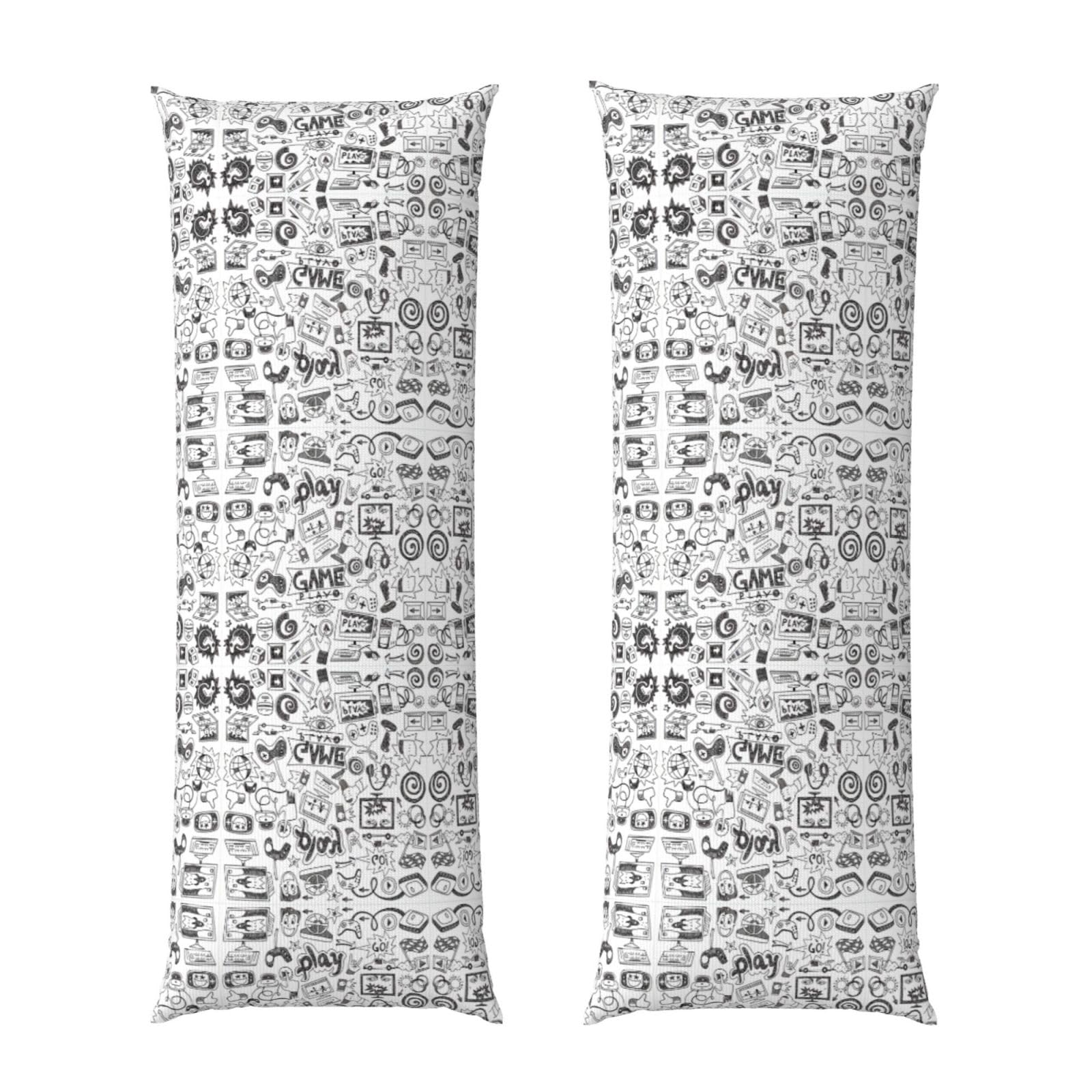 Video Game Boys Print Body Pillowcase with Zipper,1 Pack 20x 54Inches Soft Skin Friendly Pillow Sham,No Filling