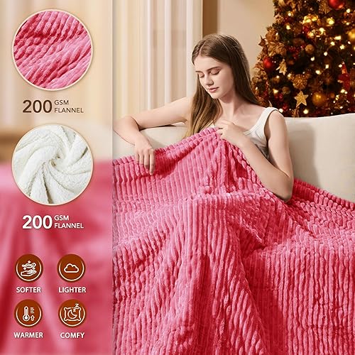 Vista 126 de Homemate Manta térmica eléctrica de 50 x 60 pulgadas, manta térmica de 1/2/4/6/8 horas de apagado automático, 10 niveles de calor, protección contra