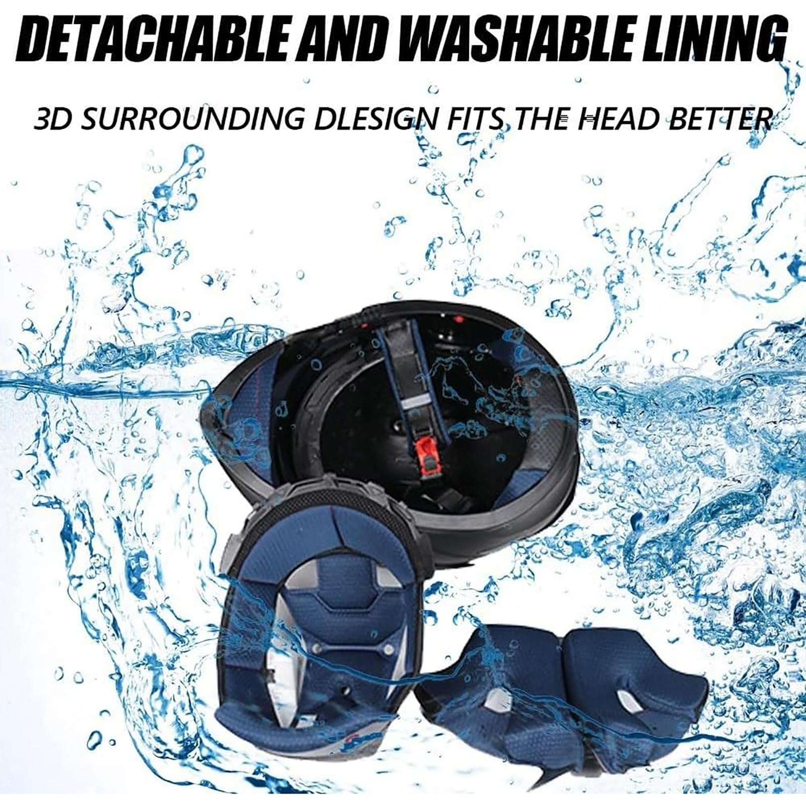 Helmets Bluetooth Integrated Modular Motorcycle Helmet, Double Visor, Detachable Lining - Suitable for Men and Women