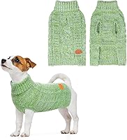 Vista 13 de BEAUTYZOO Suéter para perro pequeño - Cuello alto, suéter clásico de punto trenzado, abrigo de invierno suave, ropa para clima frío para perros