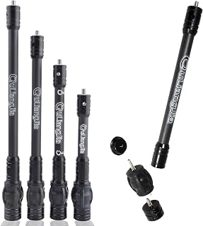 AMEYXGS Bow Stabilizer for Compound Bow, 6" 8" 10" 12" Rod Balance Bar with Damping System and Weights Shock Absorber for Compound Bow Archery Accessory