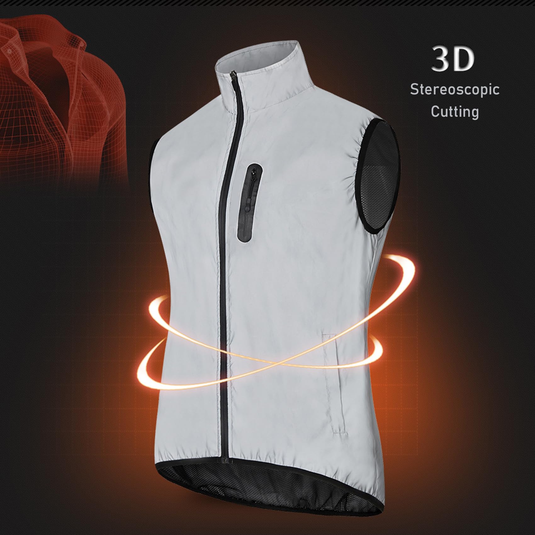Chaleco de ciclismo reflectante para hombres mujeres chaqueta sin mangas camisetas ciclismo chaleco bicicleta de carretera ropa de bicicleta de alta visibilidad