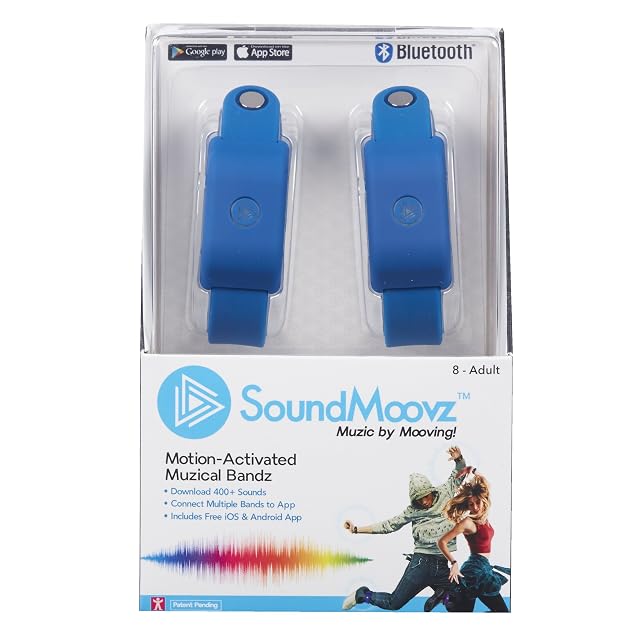 Foto 3 de 8 de SoundMoovz - Set de 2 pulseras Muzic By Mooving para crear y componer sonidos y música, color azul (41239)